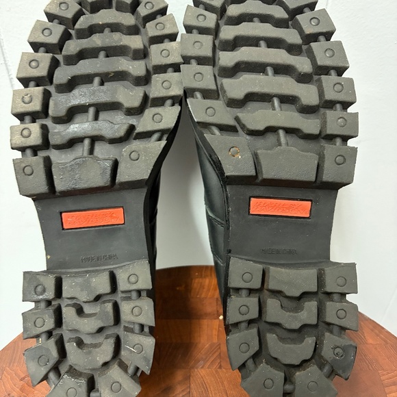 Y2K Harley Davidson Women's Black Leather Mules Size 8.5 - Picture 7 of 9